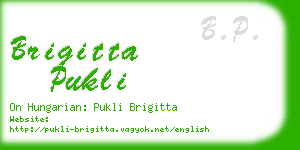 brigitta pukli business card